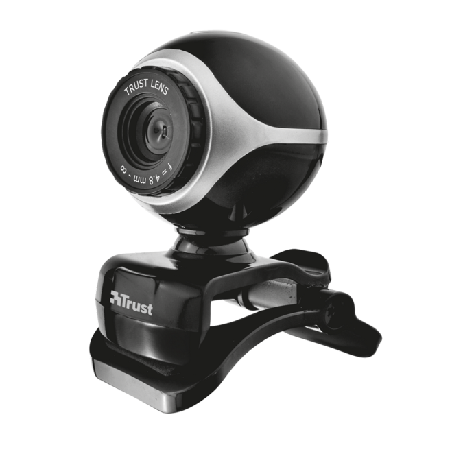 картинка Веб-камера Trust Exis Webcam Black-Silver от интернет-магазина itsklad.kz