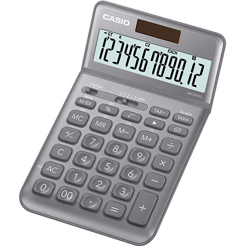 картинка Калькулятор настольный CASIO JW-200SC-GY-W-EP от интернет-магазина itsklad.kz