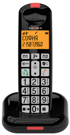 картинка Телефон беспроводной Texet TX-D7855A черный от интернет-магазина itsklad.kz