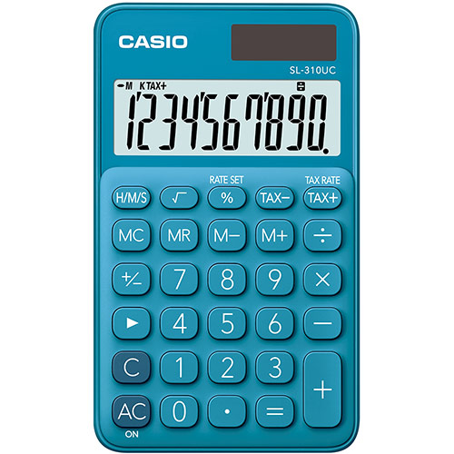 картинка Калькулятор карманный CASIO SL-310UC-BU-W-EC от интернет-магазина itsklad.kz
