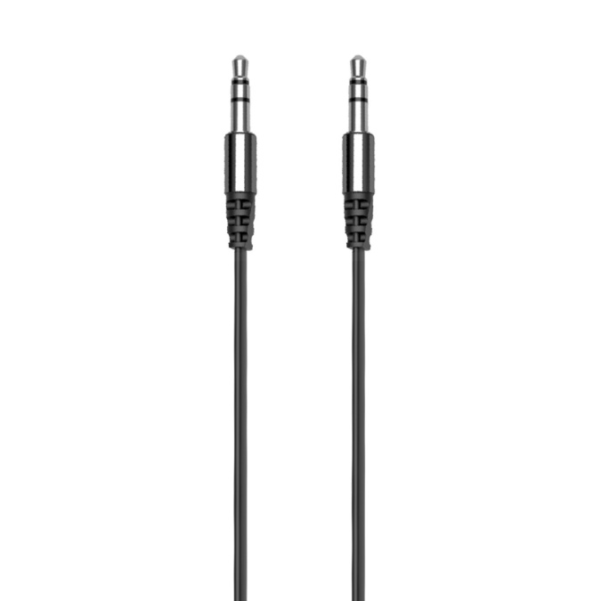 картинка Аудиокабель AUX 3.5(m)-3.5(m), 1.2м, черный, Olmio от интернет-магазина itsklad.kz