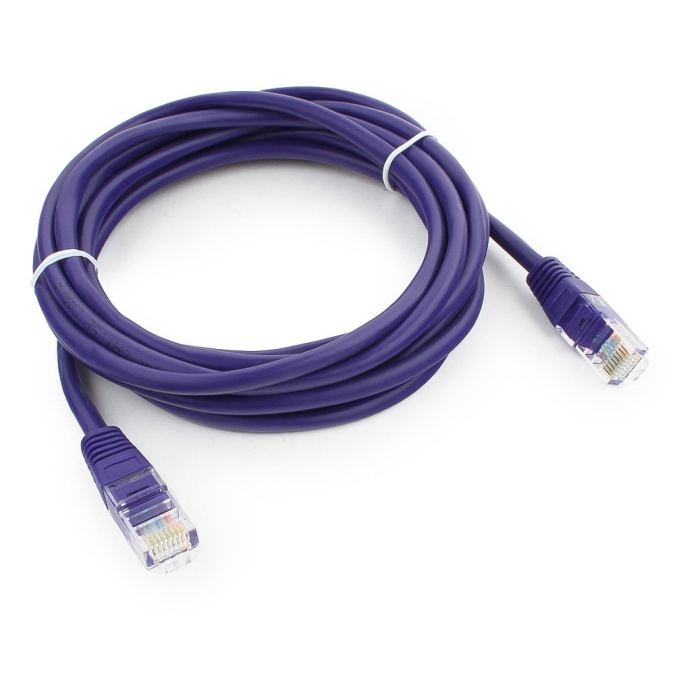картинка Патч-корд UTP Cablexpert PP12-3M/V кат.5e, 3м, литой, многожильный (фиолетовый) от интернет-магазина itsklad.kz