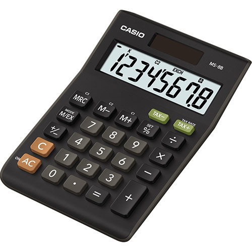 картинка Калькулятор настольный CASIO MS-8B-S-EC от интернет-магазина itsklad.kz