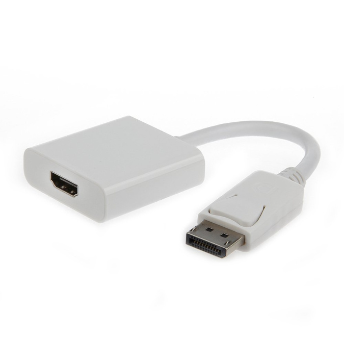 картинка Переходник DisplayPort -> HDMI Cablexpert A-DPM-HDMIF-002-W, 20M/19F, белый, пакет от интернет-магазина itsklad.kz