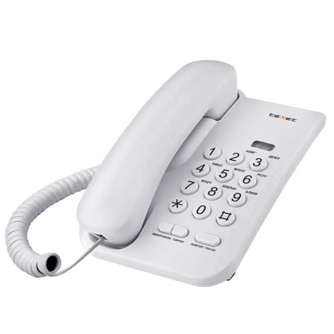 картинка Телефон проводной Texet TX-212 серый от интернет-магазина itsklad.kz