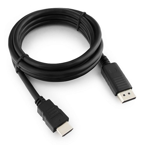 картинка Кабель DisplayPort->HDMI Cablexpert CC-DP-HDMI-6, 1,8м, 20M/19M, черный, экран, пакет от интернет-магазина itsklad.kz