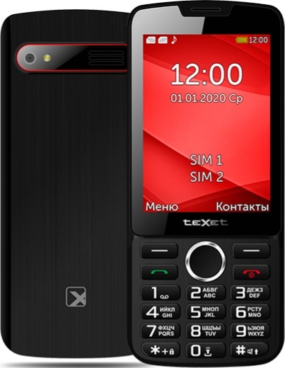 картинка Мобильный телефон Texet TM-308 черный-красный от интернет-магазина itsklad.kz