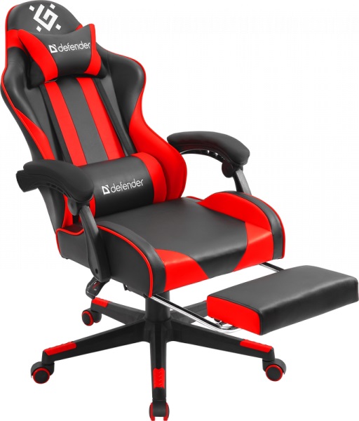 картинка Игровое кресло Defender Rock (M) подставка под ноги, красный от интернет-магазина itsklad.kz