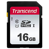 Карта памяти SD 16GB Class 10 U1 Transcend TS16GSDC300S
