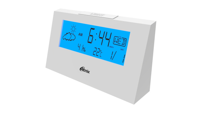 картинка Метеостанция с термометром и гигрометром RITMIX CAT-044 белый от интернет-магазина itsklad.kz