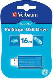картинка USB Флеш 16GB 2.0 Verbatim 049068 в голубую полоску от интернет-магазина itsklad.kz
