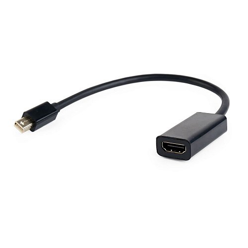 картинка Переходник miniDisplayPort - HDMI, Cablexpert A-mDPM-HDMIF-02, 20M/19F, кабель 15см, черный, пакет от интернет-магазина itsklad.kz
