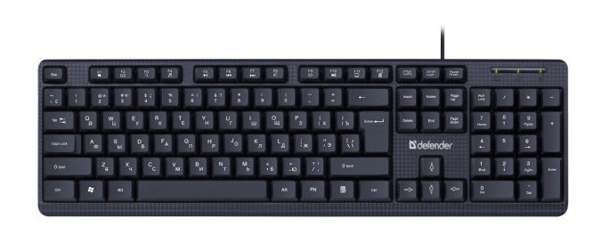 картинка Клавиатура проводная Defender Daily HB-162 RU черный от интернет-магазина itsklad.kz