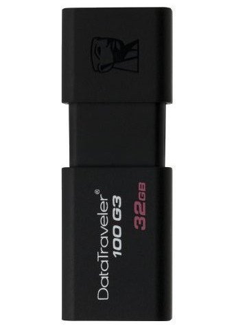 картинка USB Флеш 32GB 3.0 Kingston DT100G3/32GB черный от интернет-магазина itsklad.kz