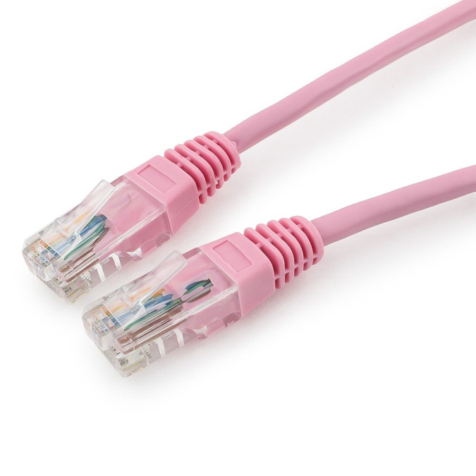 картинка Патч-корд UTP Cablexpert PP12-0.5M/RO кат.5e, 0.5м, литой, многожильный (розовый) от интернет-магазина itsklad.kz