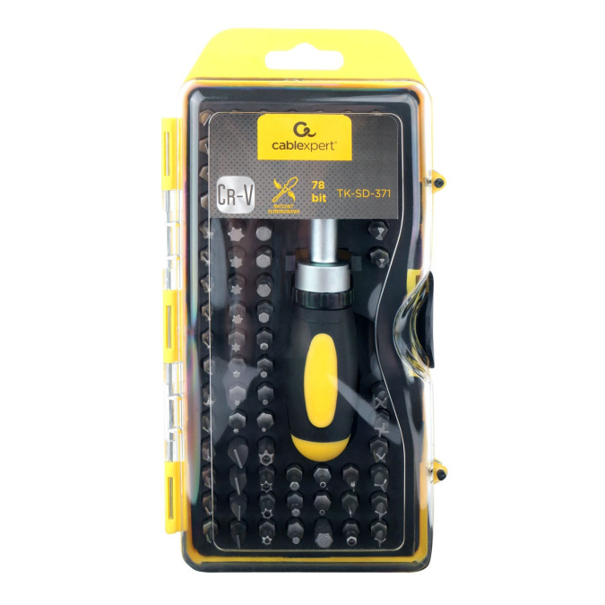 картинка Отвертка с набором бит Cablexpert TK-SD-371 (79 предметов) от интернет-магазина itsklad.kz