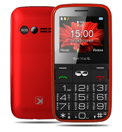 картинка Мобильный телефон Texet TM-B227 красный от интернет-магазина itsklad.kz