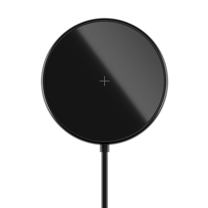 картинка Беспроводное зарядное устройство Olmio MagCharge QI 15W черный от интернет-магазина itsklad.kz