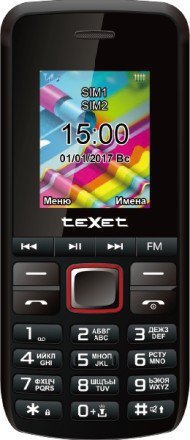 Мобильный телефон Texet TM-203 черно-красный