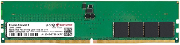 картинка Память оперативная DDR5 Desktop Transcend TS4GLA64V6E1 32GB 5600 MT/s от интернет-магазина itsklad.kz