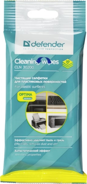 картинка Чистящее салфетки Defender CLN 30200 Optima 20 шт от интернет-магазина itsklad.kz