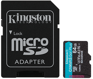 картинка Карта памяти MicroSD 64GB Class 10 U3 Kingston SDCG4/64GB от интернет-магазина itsklad.kz