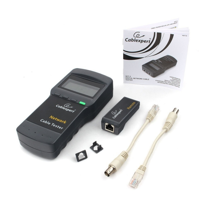 картинка Цифровой тестер LAN Cablexpert NCT-3, для RG-45, RG-58, RJ-12,11 от интернет-магазина itsklad.kz