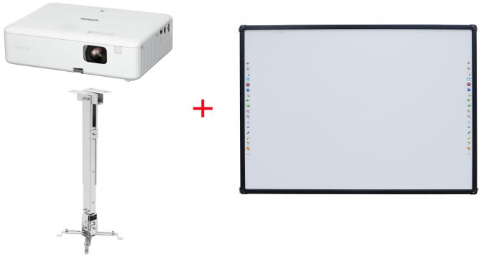 картинка Проектор Epson CO-WX02 + Крепление для проектора Mr.Pixel PRB-2 + Интерактивная доска Mr.Pixel S82 от интернет-магазина itsklad.kz