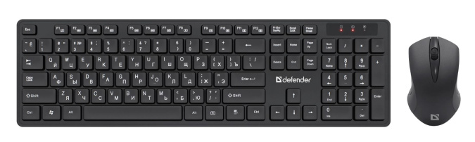 картинка Комплект беспроводной клавиатура+мышь Defender Lima C-993 RU черный от интернет-магазина itsklad.kz