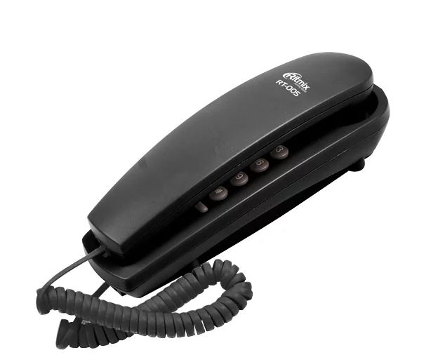 картинка Телефон проводной Ritmix RT-005 черный от интернет-магазина itsklad.kz