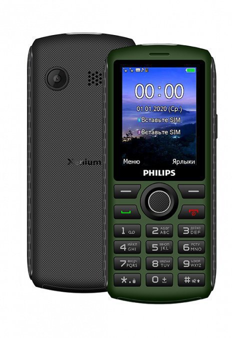 картинка Мобильный телефон Philips Xenium E218 зеленый от интернет-магазина itsklad.kz