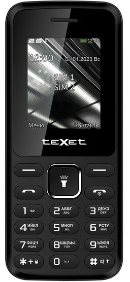 картинка Мобильный телефон Texet TM-118 черный от интернет-магазина itsklad.kz
