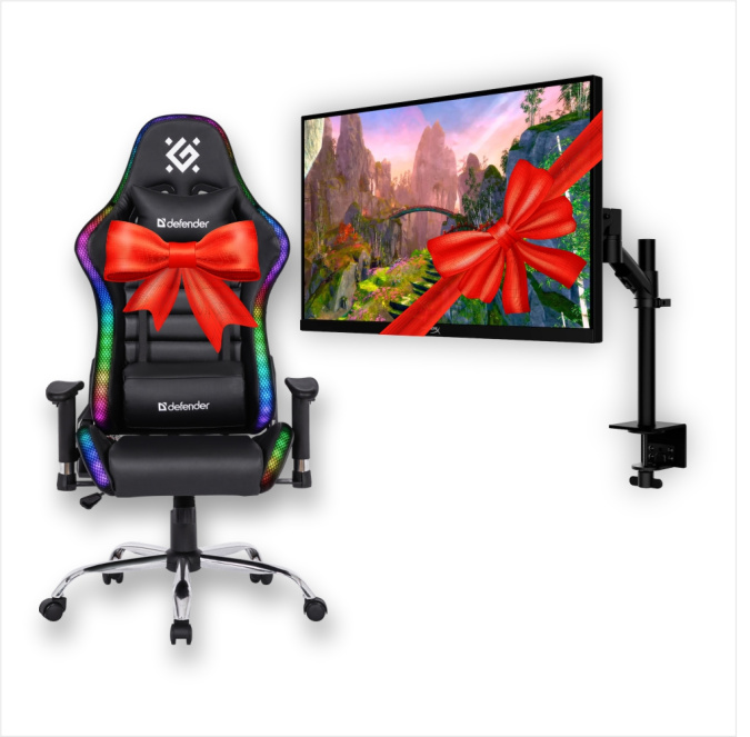 картинка Комплект Монитор Hyperx MNTR HX Armada 27 QHD Gaming + Игровое кресло Defender Ultimate от интернет-магазина itsklad.kz