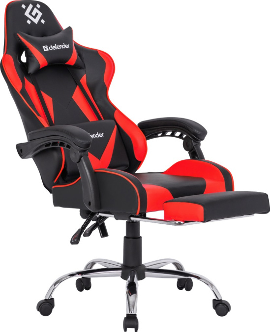 картинка Игровое кресло Defender Pilot (L) подставка под ноги, красный от интернет-магазина itsklad.kz