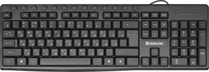 картинка Клавиатура проводная Defender Action HB-719 RU черный от интернет-магазина itsklad.kz