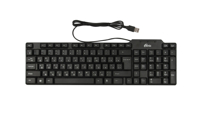 картинка Клавиатура проводная Ritmix RKB-111 черный от интернет-магазина itsklad.kz