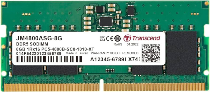 картинка Память оперативная DDR5 Notebook Transcend  JM4800ASG-8G от интернет-магазина itsklad.kz