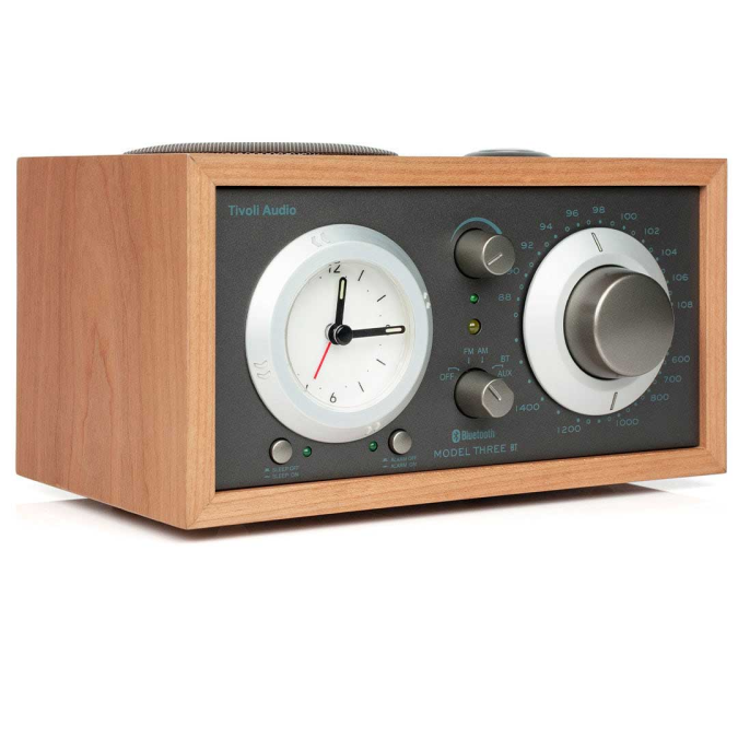 картинка Радиоприемник с часами Tivoli Model Three BT Цвет: Вишня/Серый [Cherry/Taupe] от интернет-магазина itsklad.kz