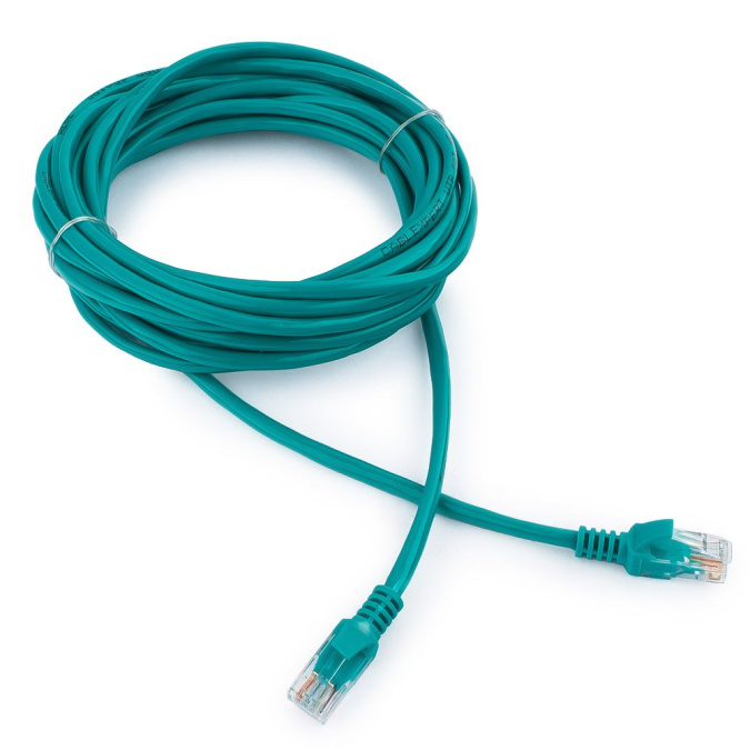 картинка Патч-корд UTP Cablexpert PP12-5M/G кат.5e, 5м, литой, многожильный (зелёный) от интернет-магазина itsklad.kz