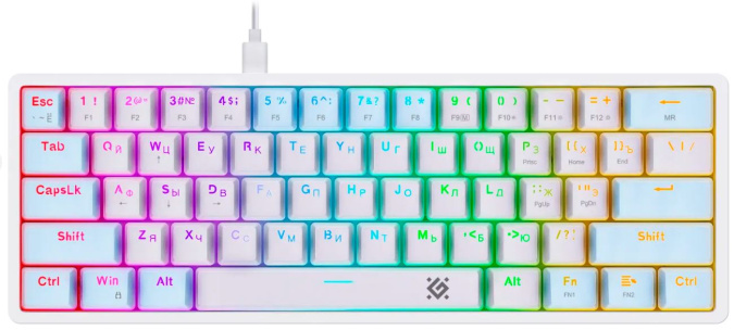 картинка Клавиатура игровая механическая Defender Amox GK-585 RU белый от интернет-магазина itsklad.kz