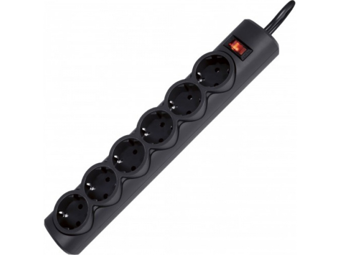 картинка Сетевой фильтр Defender DFS 151 - 1,8 М, 6 розеток, черный от интернет-магазина itsklad.kz