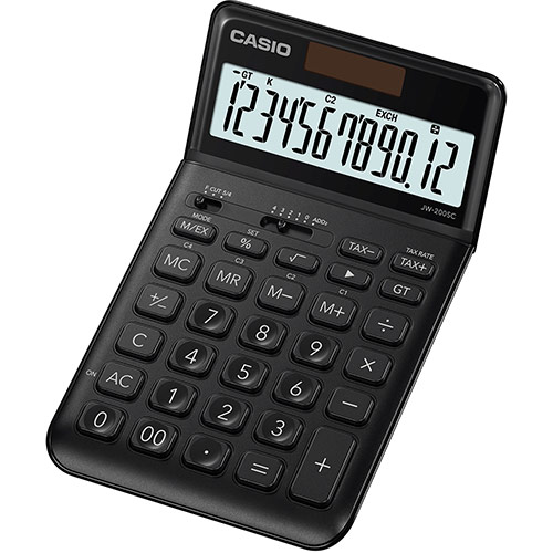 картинка Калькулятор настольный CASIO JW-200SC-BK-W-EP от интернет-магазина itsklad.kz