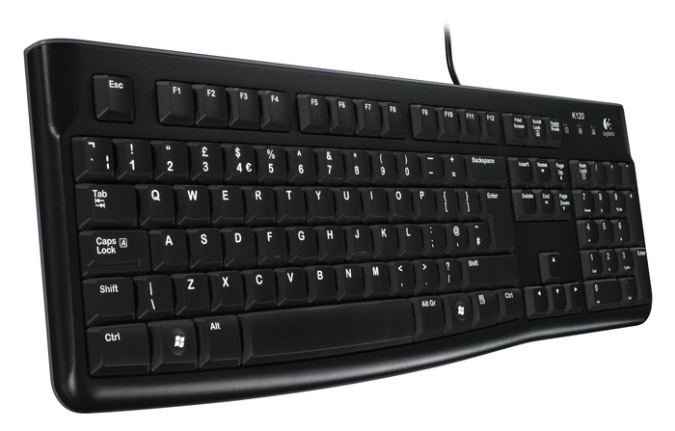картинка Клавиатура проводная Logitech K120 черный от интернет-магазина itsklad.kz