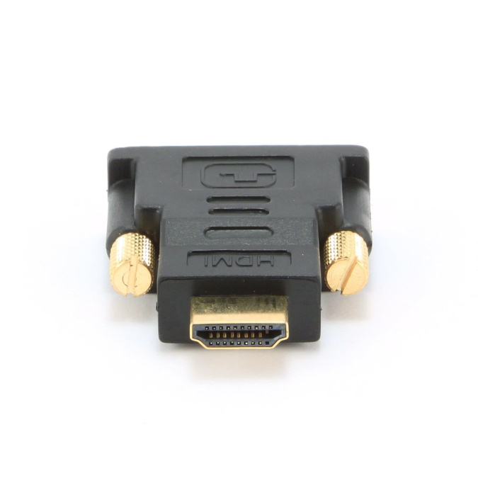 картинка Переходник HDMI <-> DVI Cablexpert A-HDMI-DVI-1, 19M/19M, золотые разъемы, пакет, черный от интернет-магазина itsklad.kz