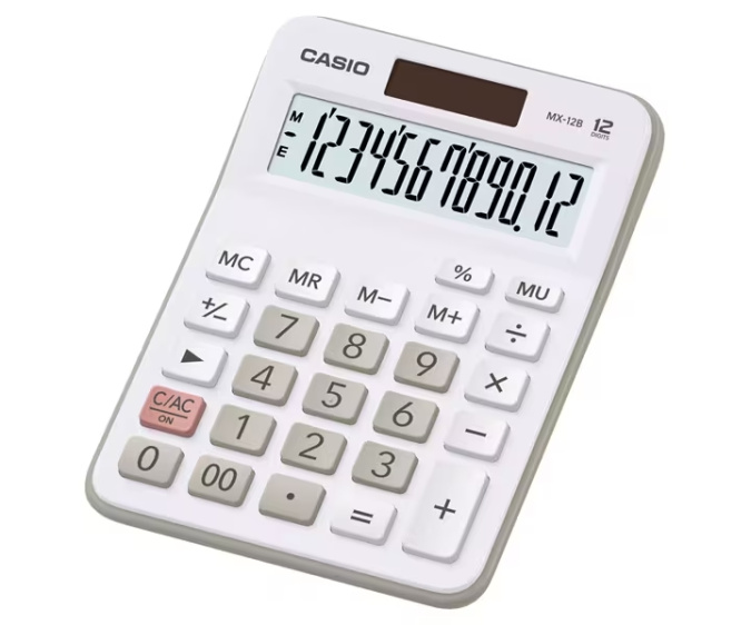 картинка Калькулятор настольный CASIO MX-12B-WE-W-EC от интернет-магазина itsklad.kz