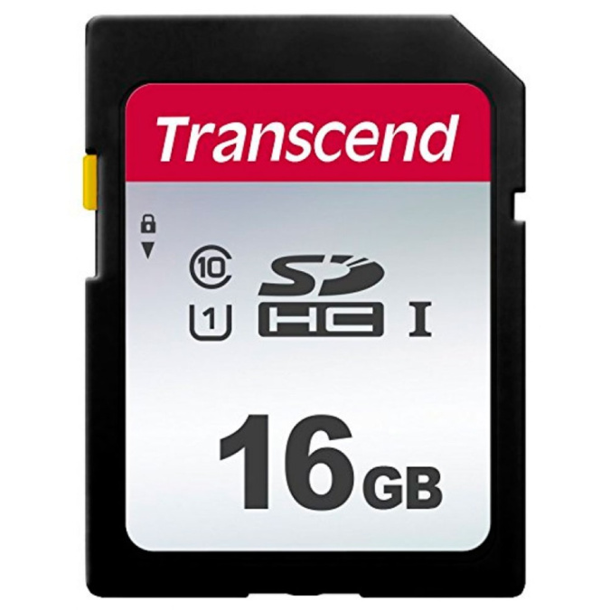 картинка Карта памяти SD 16GB Class 10 U1 Transcend TS16GSDC300S от интернет-магазина itsklad.kz