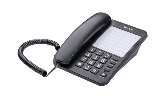 картинка Телефон проводной Texet TX-234 черный от интернет-магазина itsklad.kz
