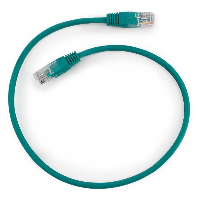 картинка Патч-корд UTP Cablexpert PP12-0.5M/G кат.5e, 0.5м, литой, многожильный (зелёный) от интернет-магазина itsklad.kz