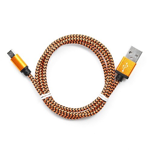 картинка Кабель USB 2.0 Cablexpert CC-mUSB2oe1m, USB-MicroUSB, 1м, нейлоновая оплетка, алюм разъемы, оранжев от интернет-магазина itsklad.kz