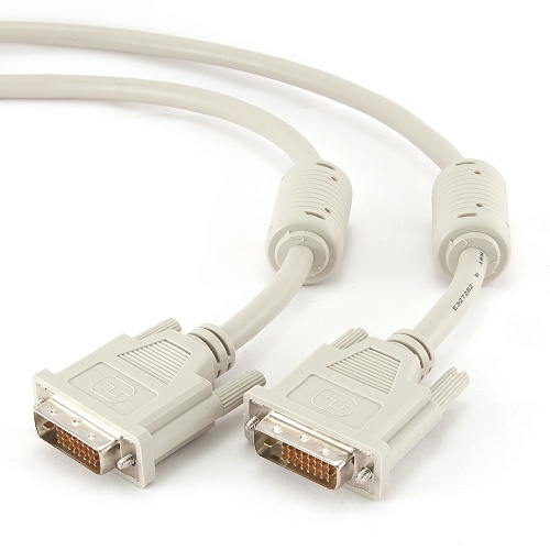 картинка Кабель DVI-D dual link Cablexpert CC-DVI2-10, 25M/25M, 3.0м, экран, феррит.кольца, пакет от интернет-магазина itsklad.kz